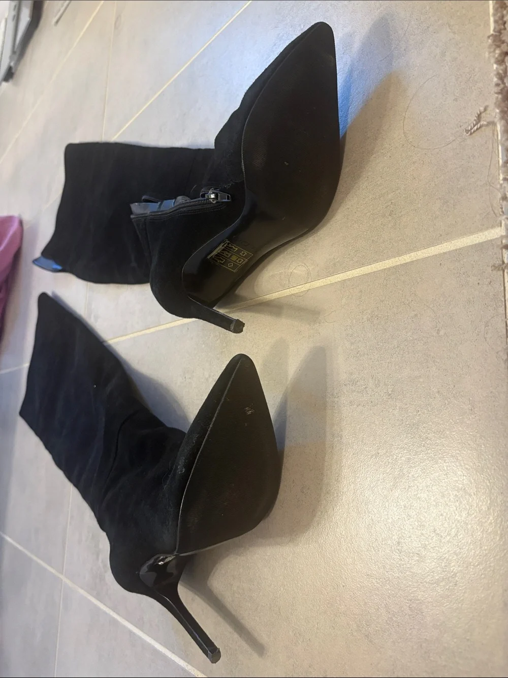 Aldo Black Over-the-Knee Suede Stiletto Boots